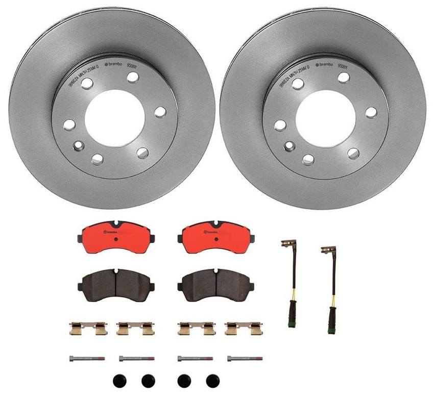 Mercedes Sprinter Brakes Kit Pads and Rotors Front (300mm) (Ceramic